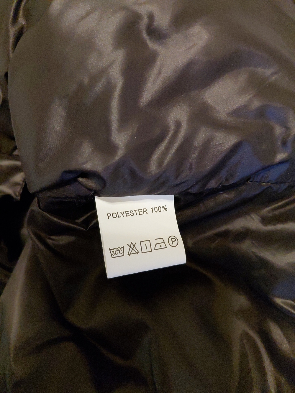 Nichole Lynel Puffer Jacket Black Sz S Snap Closure Belt EUC - Picture 7 of 8